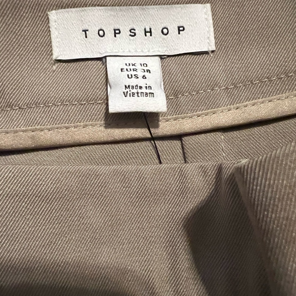 Topshop Beige Pleated Skirt - Picture 6 of 7